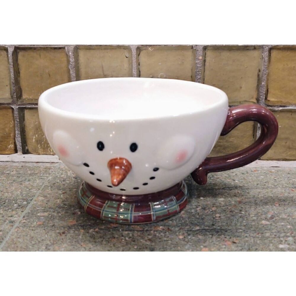 Snowman Big Mouth Mug 3D face